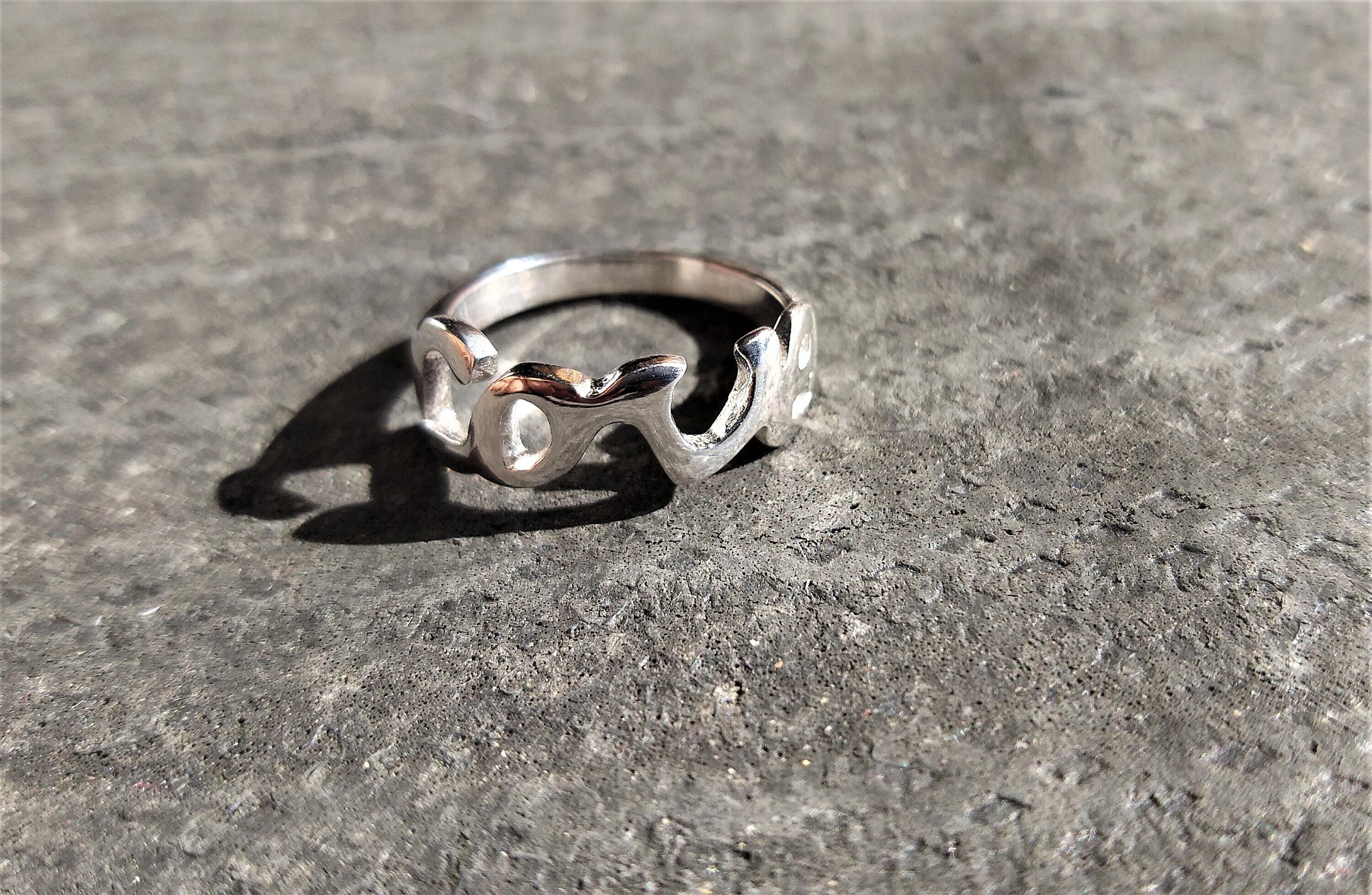Love Ring Minimalist Midi Thumb,Ιndex, Knuckle Ring Silver 925/Statement Boho Little Finger Ring/Signet Stackable Pinky Ring For Women