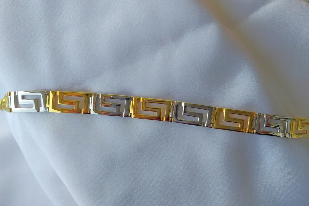 Pulsera De Eslabones Dobles Estrella Fugaz Talla 20