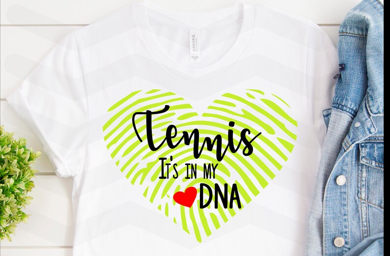 Download Tennis it's is in my DNA heart svg png dxf love Tennis | Etsy