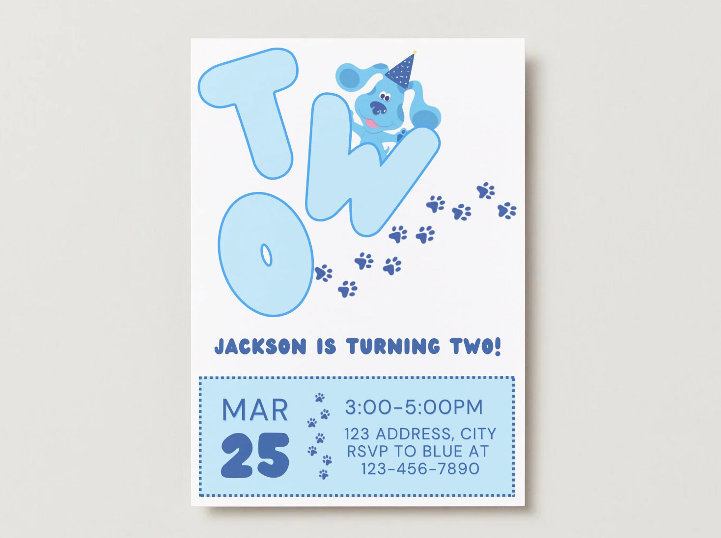 Blues Clues Invitation Template Free Blues Clues Birthday Etsy Blues Clues Invitation Template Free Blues Clues Birthday Etsy
