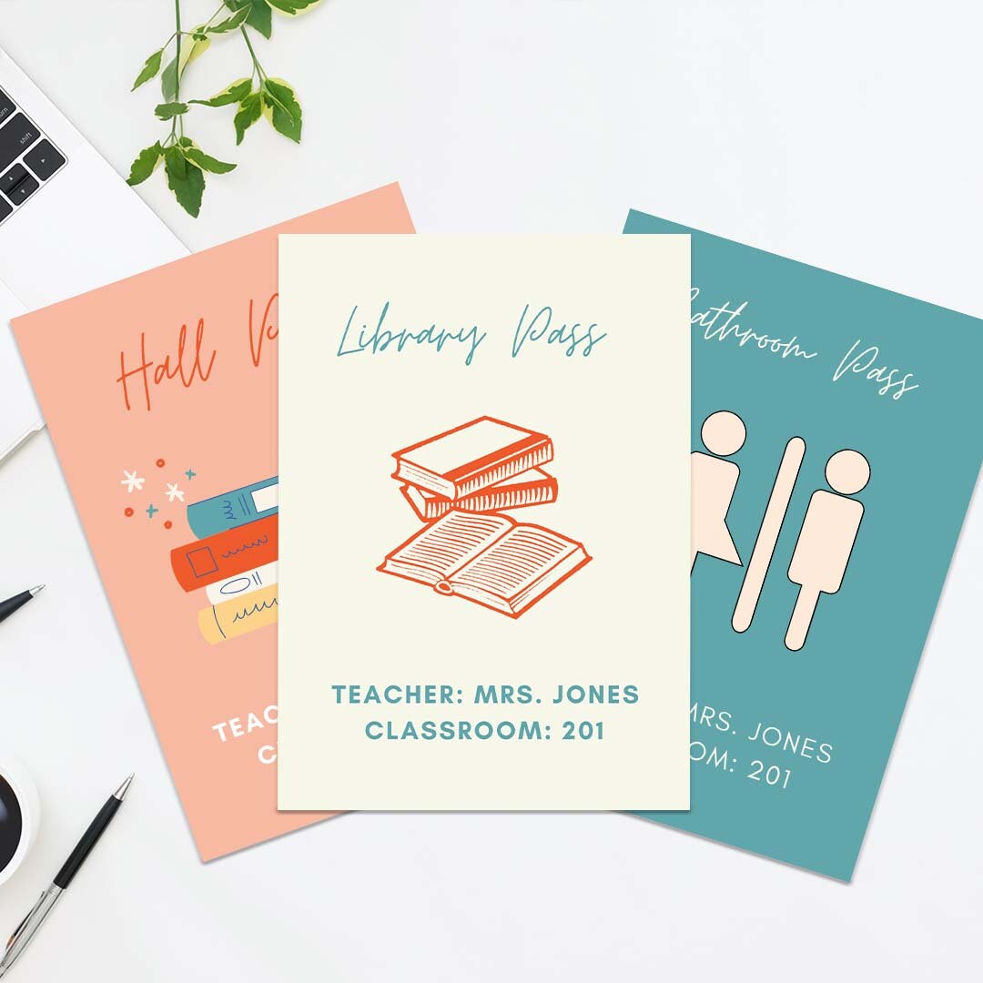 Hall Pass Templates Restroom Pass Template Bathroom Pass Etsy Hall Pass Templates Restroom Pass Template Bathroom Pass Etsy
