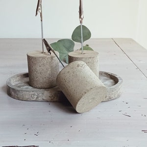 Concrete photo clip stand/Handmade concrete note holder/Picture clip/