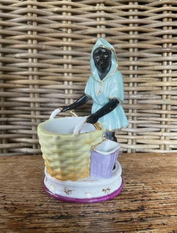 Antique C1800s Black Americana Ashtray Figural Smoking Etsy