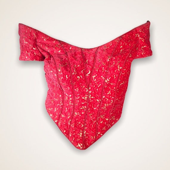 Corset rouge en velour