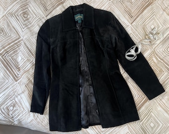 Blazer vintage de ante con cremallera para mujer de Danier