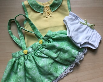 Tenue de jupe verte pour poupée de 18 » ou poupée de fille américaine