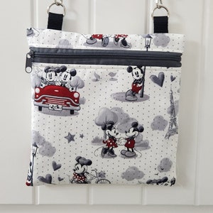 Bolso bandolera con cremallera Mickey y Minnie en París