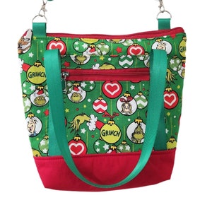 Bolso bandolera y bolso convertible con cremallera The Grinch and Friends