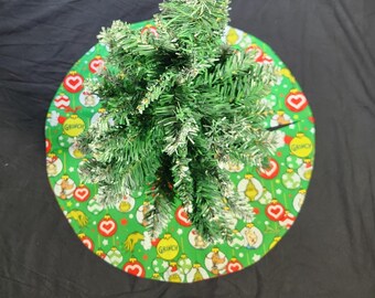 Reversible Grinch Christmas Tree Skirt 15" Skirt Only
