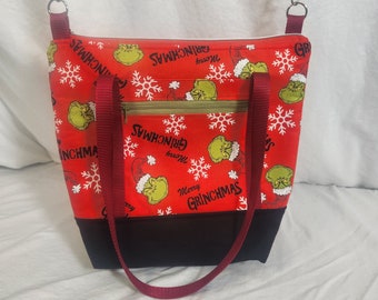 Grinch Convertible Crossbody and Tote Bag