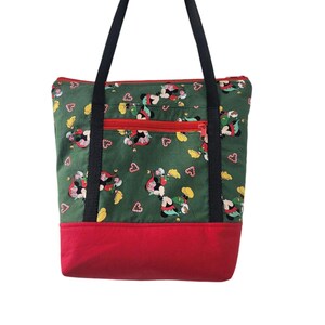Mickey and Minnie Christmas Love Tote Bag