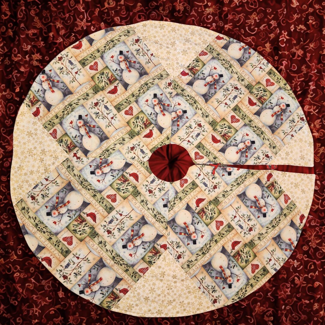 Snowy Snowman Quilted Tree Skirt GFTOQM427 main image 1
