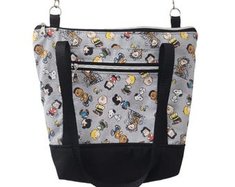 Charlie Brown Zippered Convertible Crossbody and Tote Bag