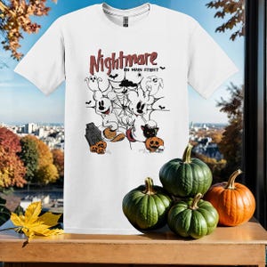 Disney Halloween Mickey Minnie T-Shirt Tshirt T Shirt Hoodie Unisex Men Women Kids (S-5XL) | Gildan Top for Boys & Girls SX146