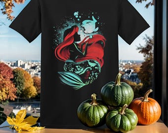 Retro Disney The Little Mermaid T-Shirt Tshirt T Shirt Hoodie Unisex Men Women Kids (S-5XL) | Gildan Top for Boys & Girls SY621