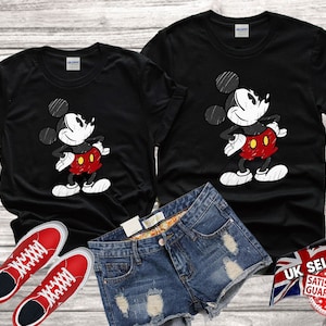 Disney Mickey Mouse Happy cute Funny Tshirt Top Men Women Ladies Gildan S-M-L-XL-XXL-3XL-4XL-5XL Unisex V579
