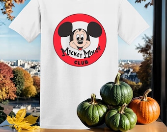 Disney 100 Mickey Mouse Club Logo T-Shirt Tshirt T Shirt Hoodie Unisex Men Women Kids (S-5XL) | Gildan Top for Boys & Girls SX36