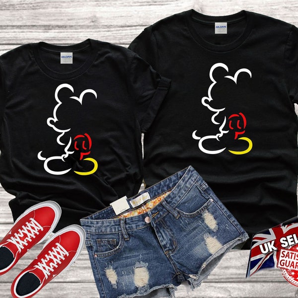 Disney Mickey Minnie Mouse Art Cute T-shirt Tshirt T shirt Top Men Women Ladies Gildan S-M-L-XL-XXL-3XL-4XL-5XL Unisex V13