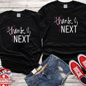 /"Thank You Next/" Heart print Casual T-shirt Men Women Unisex V109