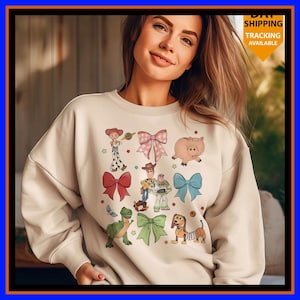 Toy Story Jessie Bow Sweatshirt - Girls T-Shirt Tshirt T Shirt Hoodie Unisex Men Women Kids (S-5XL) | Gildan Top for Boys & Girls | SL264 image 1
