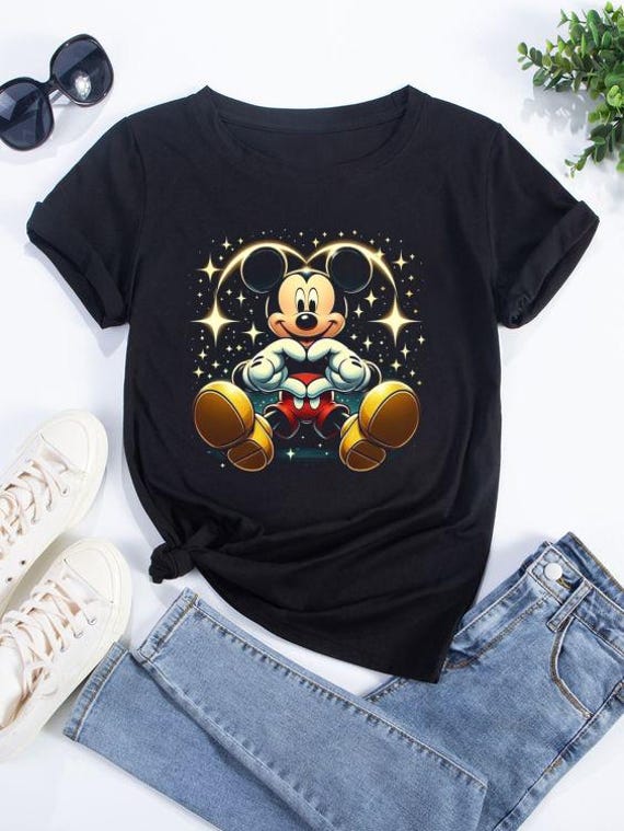 Disney Mickey Mouse Love Cute Trendy T-shirt Top Men Women Ladies 