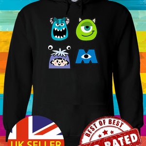 Disney Monster Inc Cartoon Anime Mike Family Hoodie Sweatshirt Pullover Winter Men Women Ladies Gildan S-M-L-XL-XXL-3XL-4XL-5XL Unisex V201