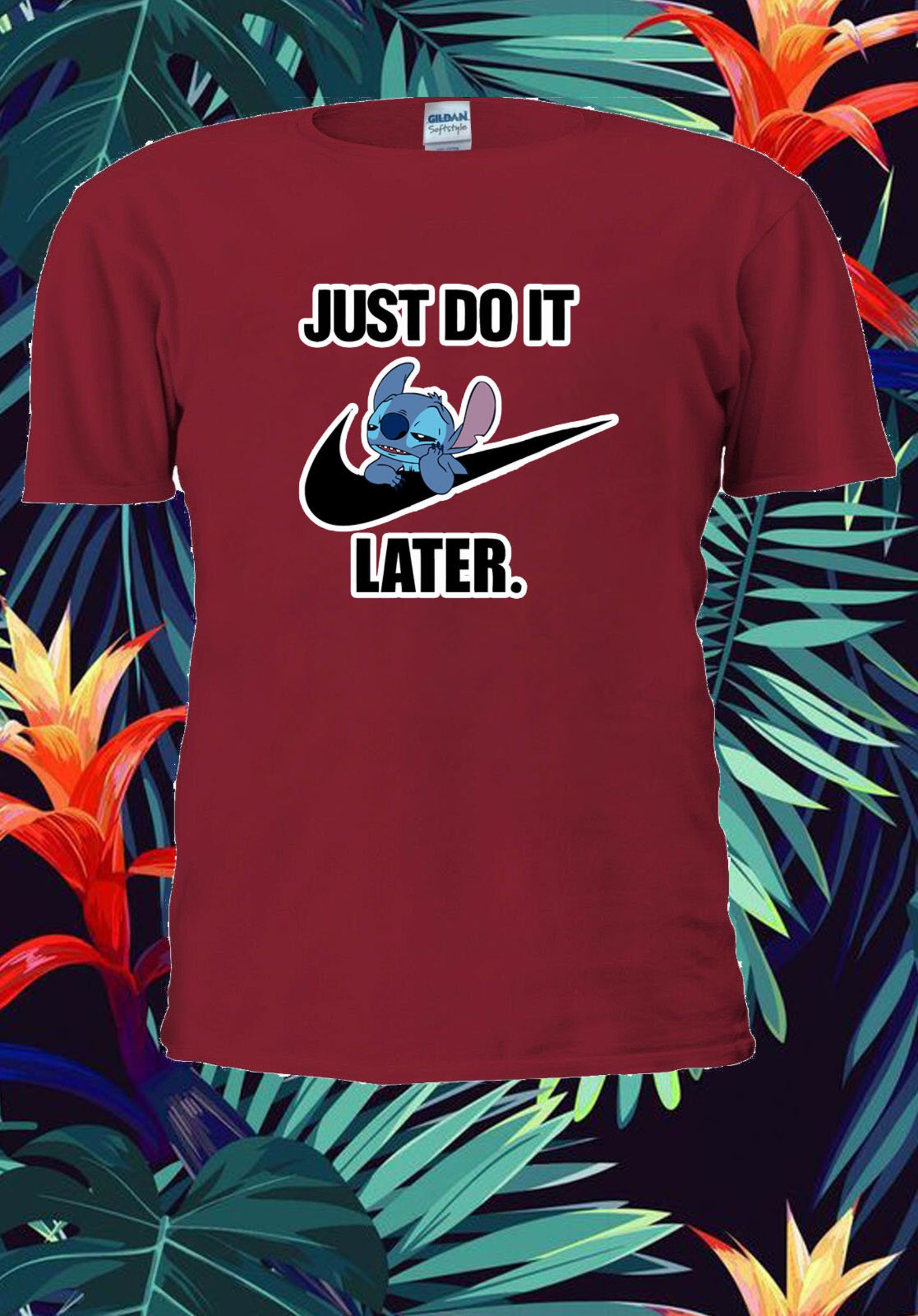 Disney Stitch just do it later lazy stitch quotes funny cute Etsy