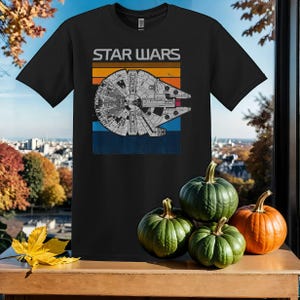 Star Wars Millennium Falcon Top T-Shirt Tshirt T Shirt Hoodie Unisex Men Women Kids (S-5XL) | Gildan Top for Boys & Girls SY759