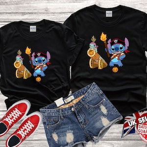 Disney stitch pirate Halloween custom Tshirt Top Men Women Ladies Gildan S-M-L-XL-XXL-3XL-4XL-5XL Unisex V530