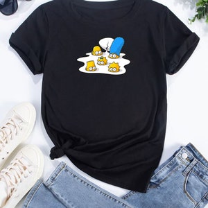 The Simpsons homer bart happy cute Love Best gift Tshirt Top Men Women Ladies Gildan S-M-L-XL-XXL-3XL-4XL-5XL Unisex V814