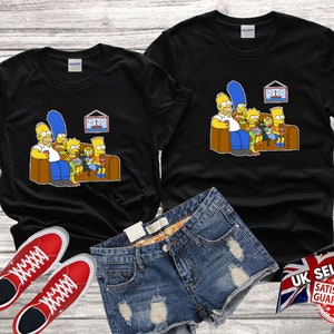Amantes Película Todos los personajes Los Simpsons Familia Divertido Mejor regalo Camiseta Top Hombres Mujeres Damas Gildan S-M-L-XL-XXL-3XL-4XL-5XL Unisex V339