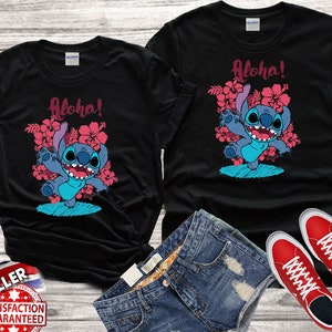 Disney Stitch Lilo & Stitch Ohana cute funny family Tshirt Top Men Women Ladies Gildan S-M-L-XL-XXL-3XL-4XL-5XL Unisex V190