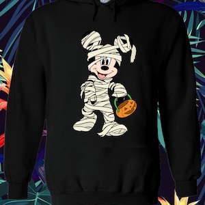 Disney Mickey Mouse Halloween costume mummy Best gift Hoodie Sweatshirt Pullover Men WomenGildan S-M-L-XL-XXL-3XL-4XL Unisex V622