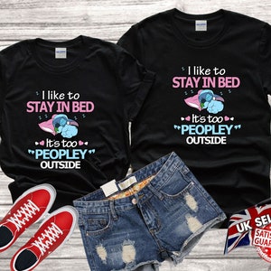 Disney Stitch It&#39;s too people outside quotes engraçado bonito T shirt Top Homens Mulheres Senhoras Gildan S-M-L-XL-XXL-3XL-4XL-5XL Unissex V354
