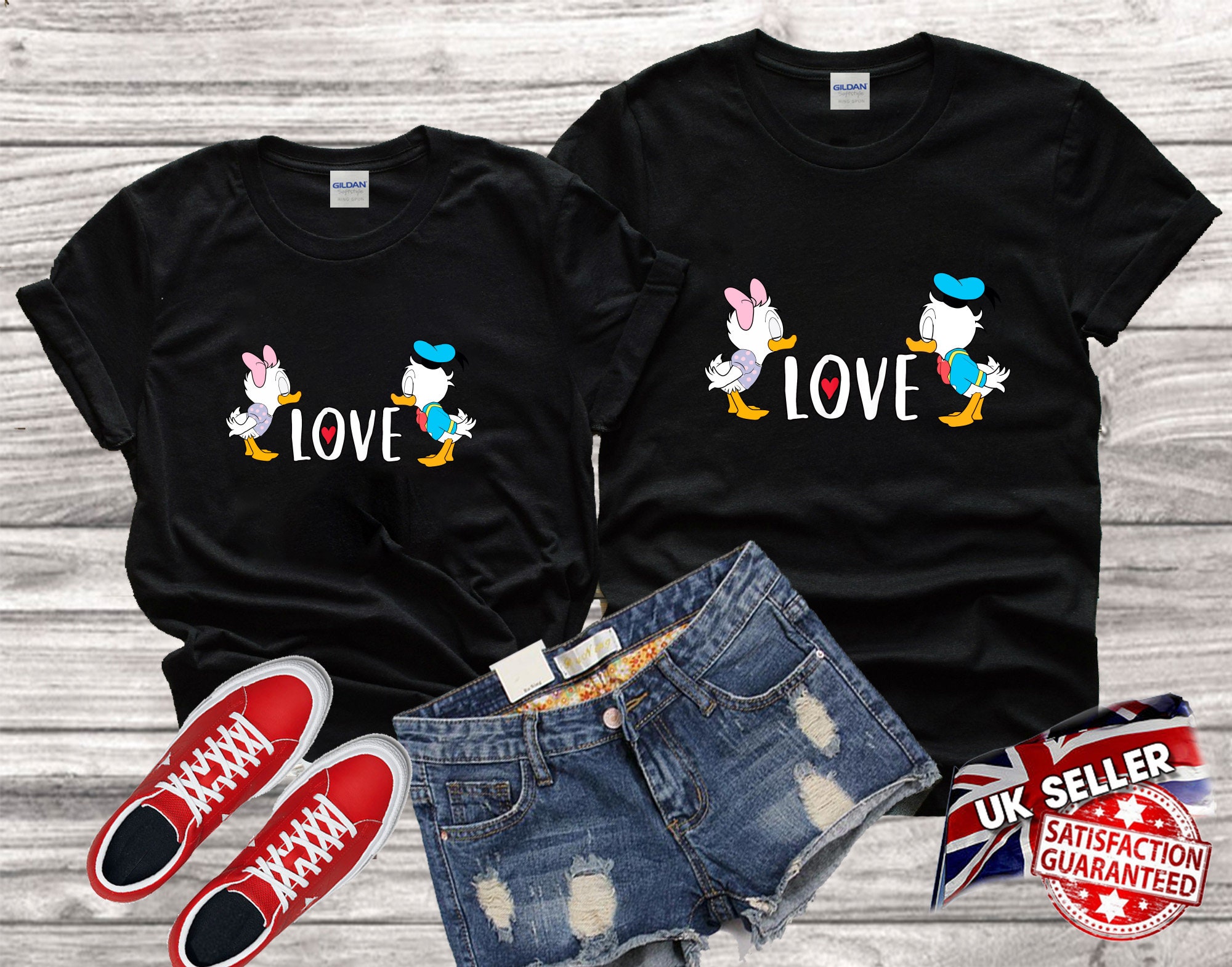 Discover Camiseta Disney Día de San Valentín Lindo Divertido Vintage para Hombre Mujer