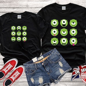 Disney Monster Inc Mike Funny faces cute Tshirt Top Men Women Ladies Gildan S-M-L-XL-XXL-3XL-4XL-5XL Unisex V618