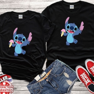 Disney stitch Lilo and Stitch Ohana Cute Funny Family Tshirt Top Men Women Ladies Gildan S-M-L-XL-XXL-3XL-4XL-5XL Unisex V166
