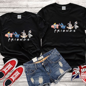 Disney stitch Olaf Bambi Mrs. Jumbo cute friendships Love Best gift Tshirt Top Men Women Ladies Gildan S-M-L-XL-XXL-3XL-4XL-5XL Unisex V367