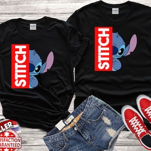 Disney stitch lovers ohana family funny gift cute Tshirt T shirt Top Men Women Ladies Gildan S-M-L-XL-XXL-3XL-4XL-5XL Unisex V273