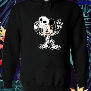 Disney Mickey Mouse Halloween skeleton Boo custom Family gift Hoodie Pullover Winter Men Women Ladies S-M-L-XL-XXL-3XL-4XL-5XL Unisex V336