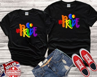 Kärlek Pride Gay Print Pride Lesbisk HBTQ Bästa present T-shirt Topp Herr Kvinnor Dam Gildan S-M-L-XL-XXL-3XL-4XL-5XL Unisex V25