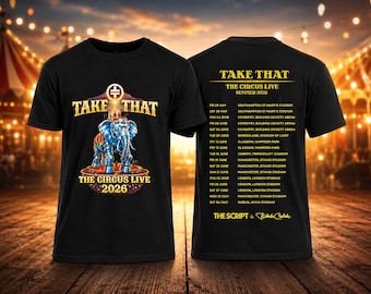 Take That The Circus Live Tour 2026 T Shirt 2 Sided UK Stadium Summer Concert Unisex S1Y