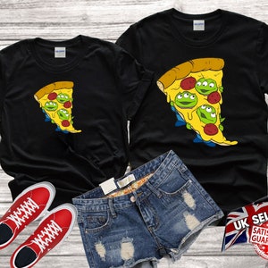 Disney Toy Story Little Green Aliens Pizza cute Tshirt Top Men Women Ladies Gildan S-M-L-XL-XXL-3XL-4XL-5XL Unisex V610