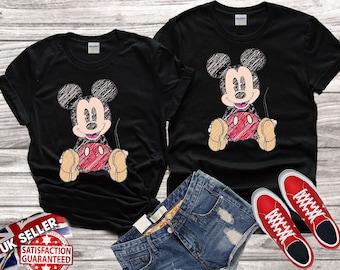 Disney Mickey Minnie Mouse Chilling Vintage T Shirt Top Männer Damen Damen Gildan S-M-L-XL-XXL-3XL-4XL-5XL Unisex V194