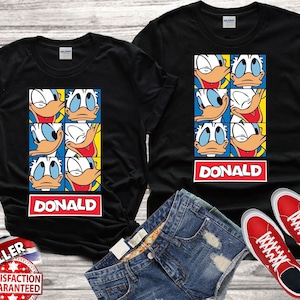 Disney Donald Duck Fuuny faces Cartoon Character Family Best gift Tshirt Top Men Women Ladies Gildan S-M-L-XL-XXL-3XL-4XL-5XL Unisex V71