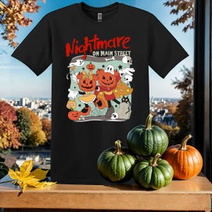 Vintage Mickey Minnie Ghost T-Shirt Tshirt T Shirt Hoodie Unisex Men Women Kids (S-5XL) | Gildan Top for Boys & Girls SY858