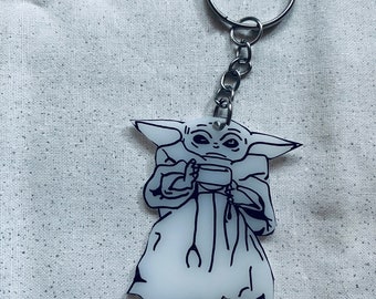 Yoda Black And White Etsy Yoda Black And White Etsy