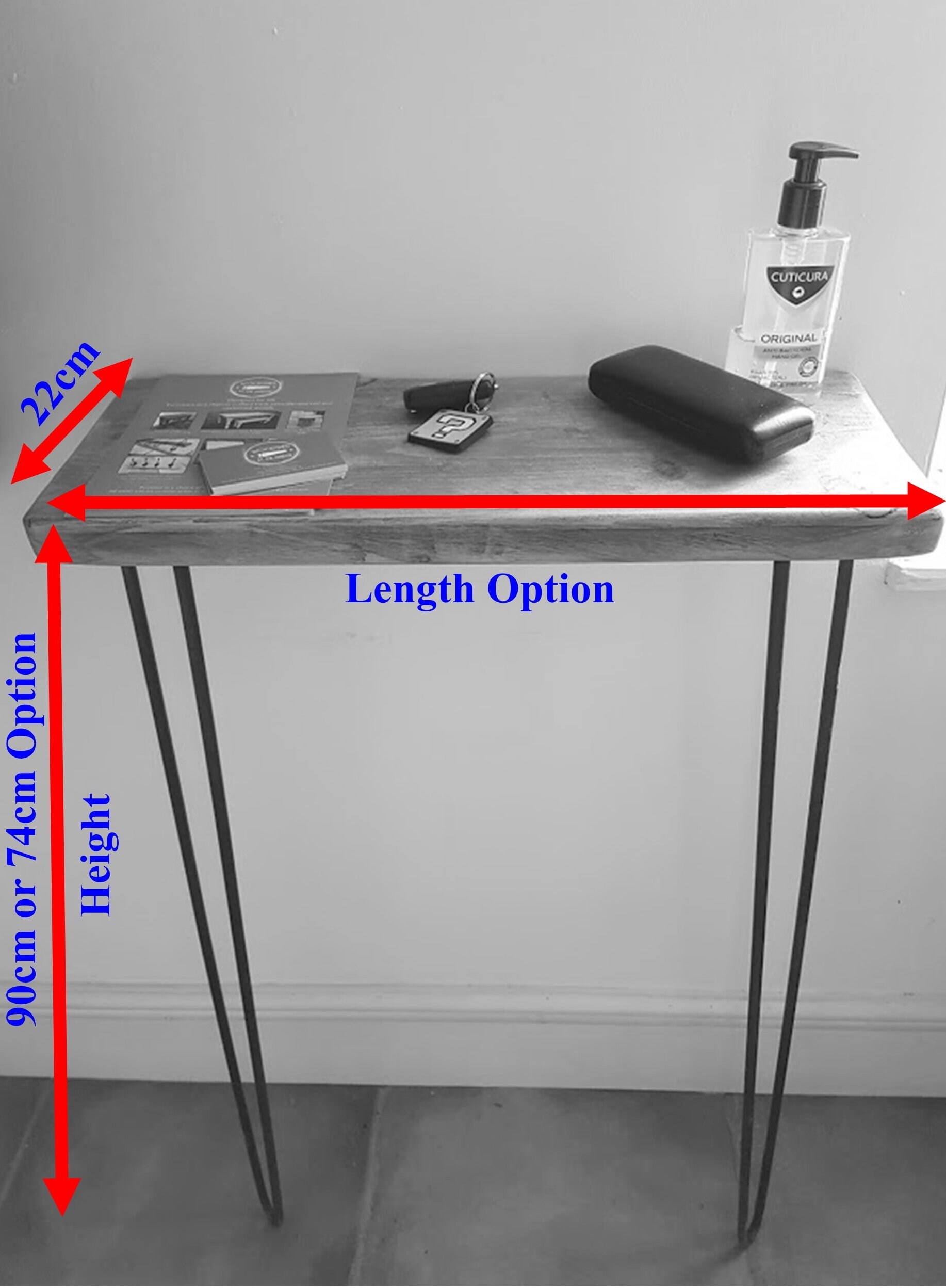 Hairpin Leg Console Hallway Table Shelf 2 Prong Pin Etsy UK