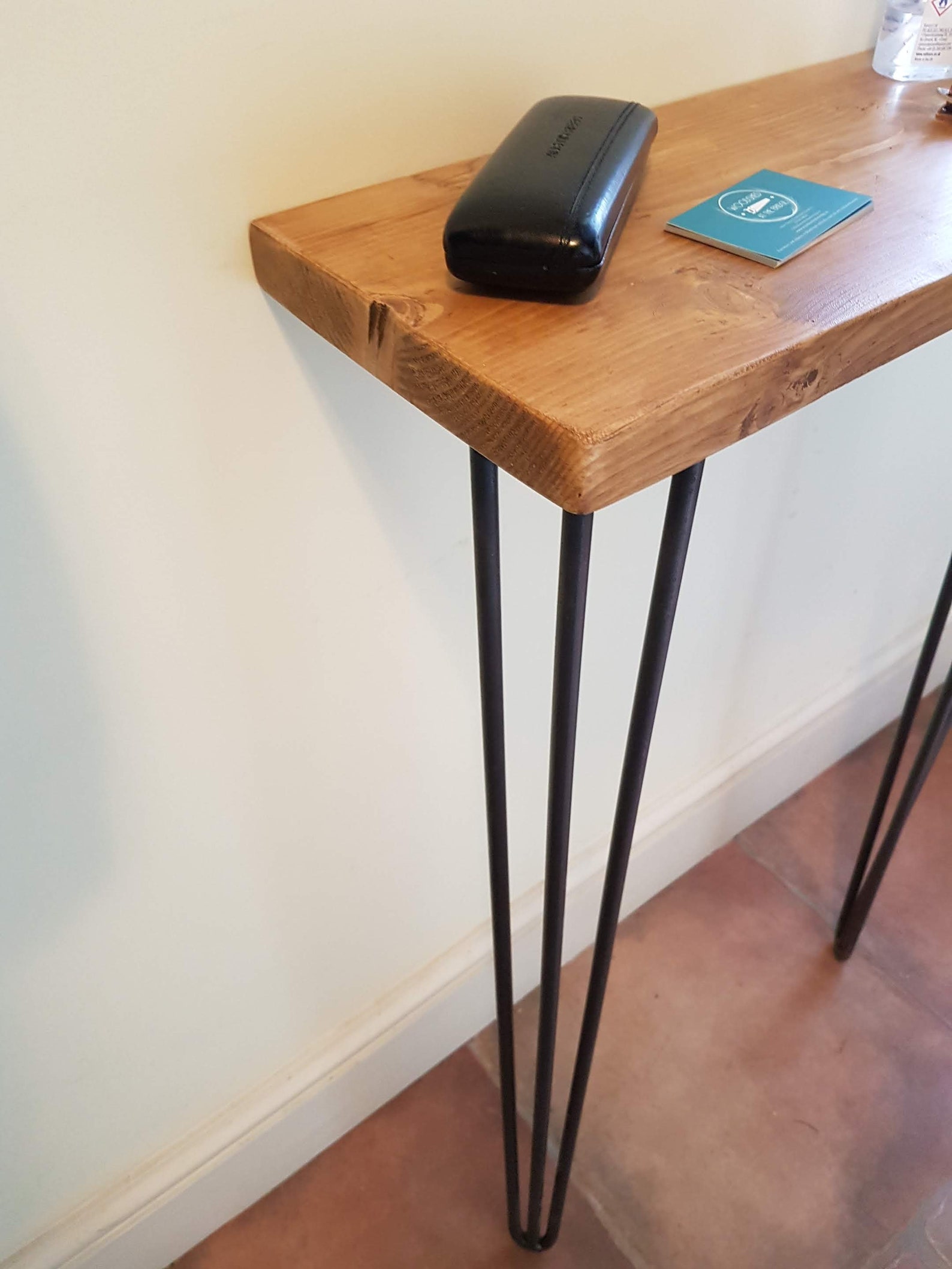 Hairpin Leg Console Hallway Table Shelf 3 Prong Pin Etsy