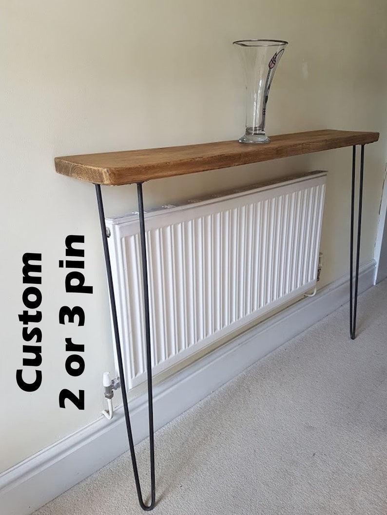 Custom Hairpin Leg Console Hallway Table Shelf 2 3 Prong Pin Etsy UK